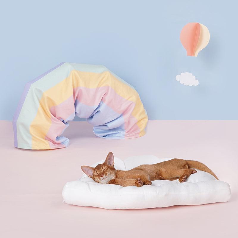 ZEZE Foldable Rainbow Cat Tunnel Cat Bed - Pets Villa