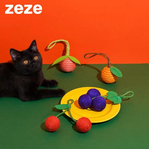 ZEZE Fruit Sisal Cat Ball - Pets Villa