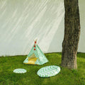 ZEZE Green Checked Teepee Pet Tent - Pets Villa