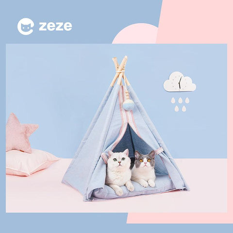 ZEZE Nordic Style TeePee Pet Tent - Pets Villa