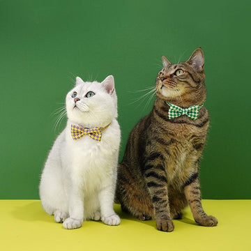 ZEZE Pet Checked Bow Tie Collar - Pets Villa