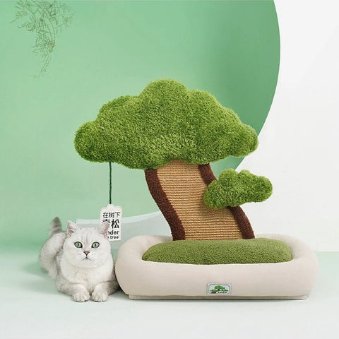 ZEZE Pine Tree Cat Scratching Pad & Bed - Pets Villa