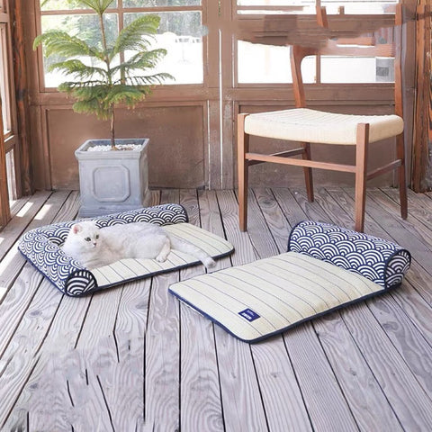 ZEZE Seigaiha Summer Tatami Pet Mat - Pets Villa