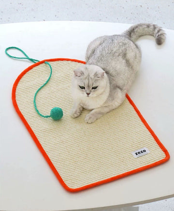 ZEZE Sisal Cat Scratching Mat with Magic Tape