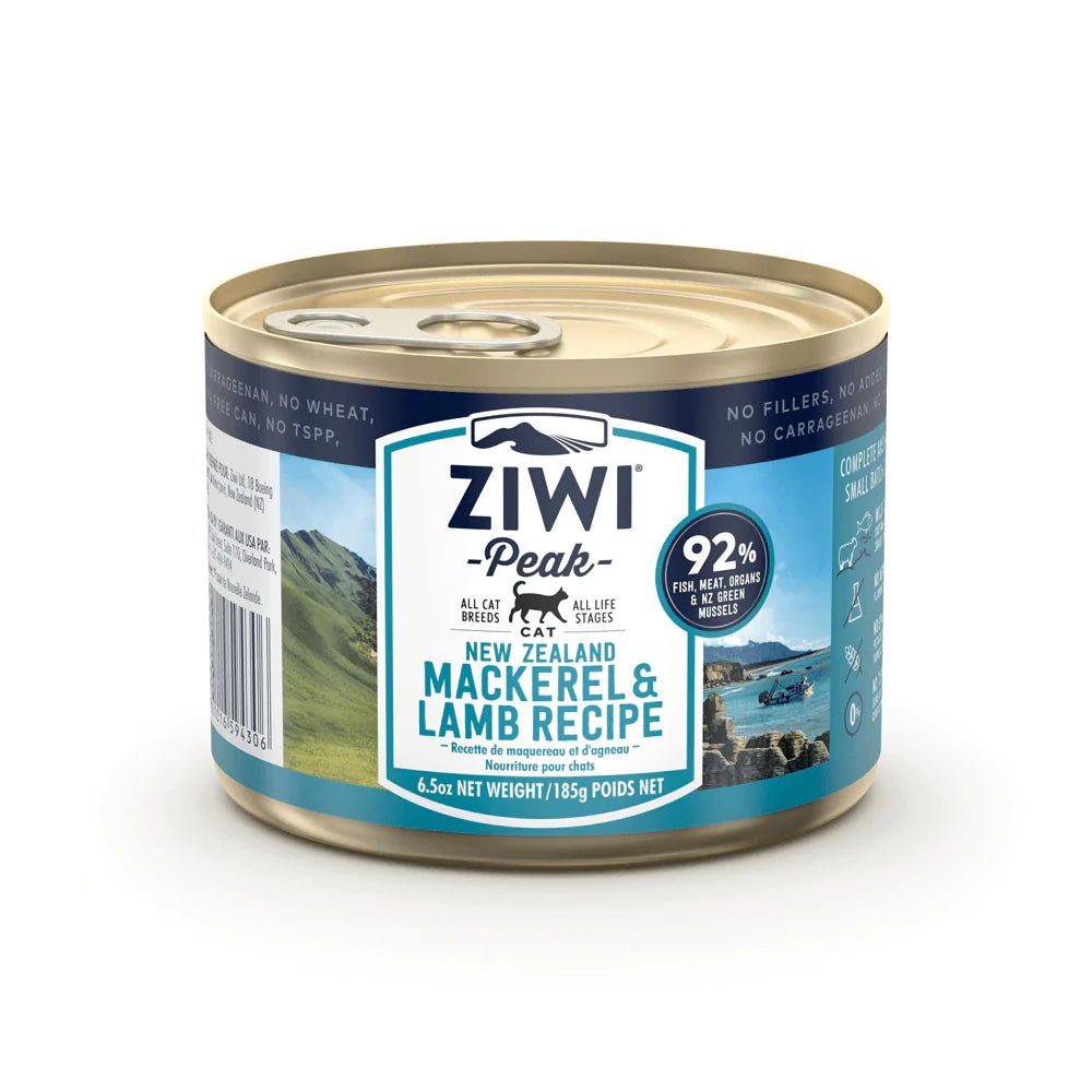 ZIWI PEAK Cat Wet Mackerel & Lamb Tin - Pets Villa